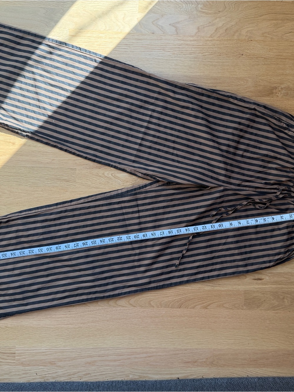 ASOS Glamorous Striped Wide-Leg Pants in Brown & Black size 10 - Picture 7 of 10